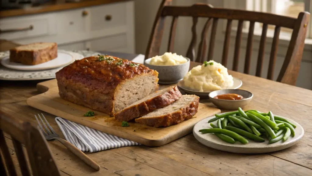 Vegetarian meatloaf without breadcrumbs made with lentils and quinoa.